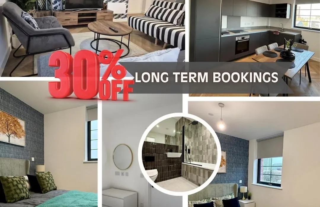 Serene- Stunning Two Bedroom 2 Washroom, Spacious, Dual Aspect Lounge, Jwellery Quarter, Birmingham City Centre-1