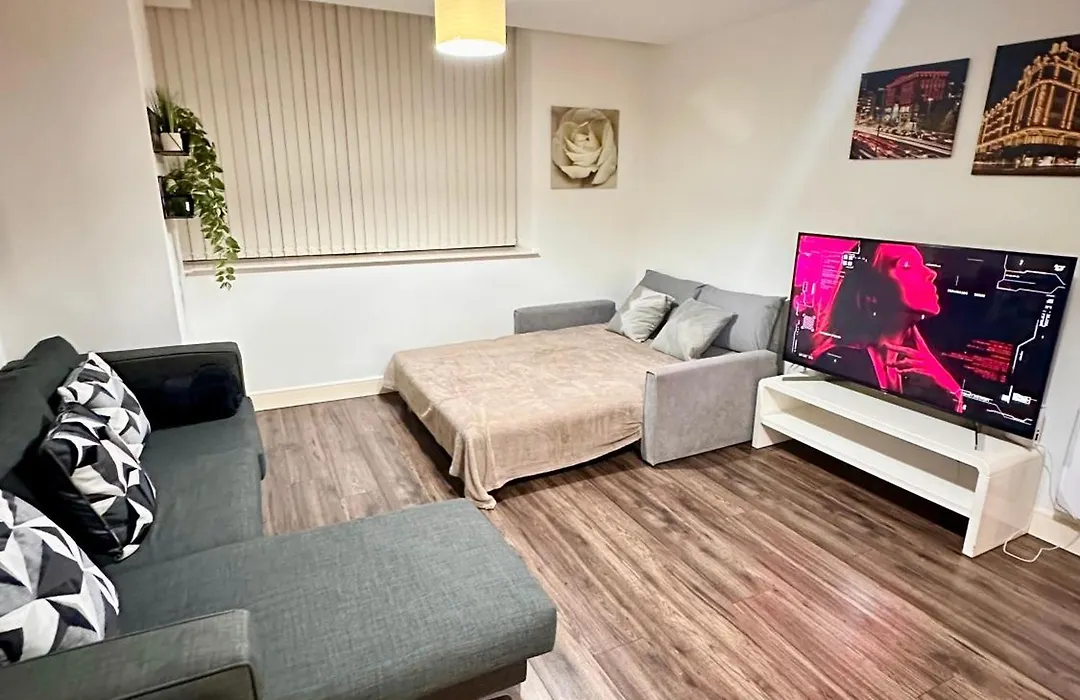 2 Bed Apartment, Free Parking, Broad St Bham City Centre, Sleeps 4-1