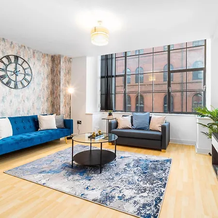Luxury Sea Blue-Birmingham Central Apartment-3