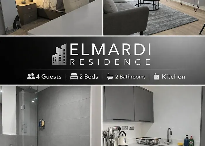 Elmardi Residence -Central 2-Bed Apartment, 10-Min Walk To City Centre Birmingham